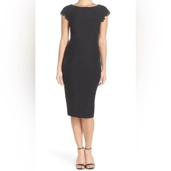 Maggy London Dresses Maggy London Petite Lace Detail Crepe